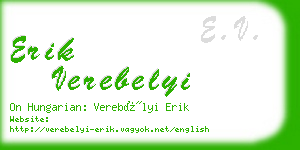 erik verebelyi business card